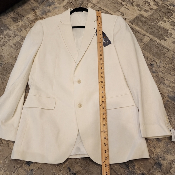 NWT Stafford Linen Cotton White Blazer Sports Coat men's size 40 Long - Picture 7 of 16